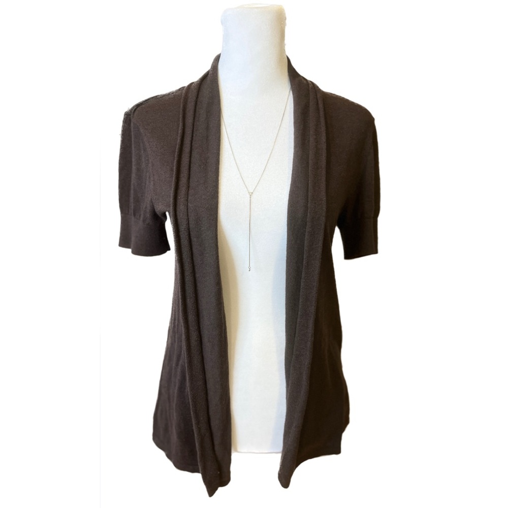 Banana Republic Brown Short Sleeved Open Front Cardigan, Women’s Small Petite.
